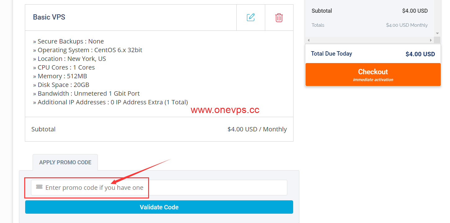 OneVPS优惠码怎么用